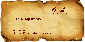 Ilia Agaton névjegykártya
